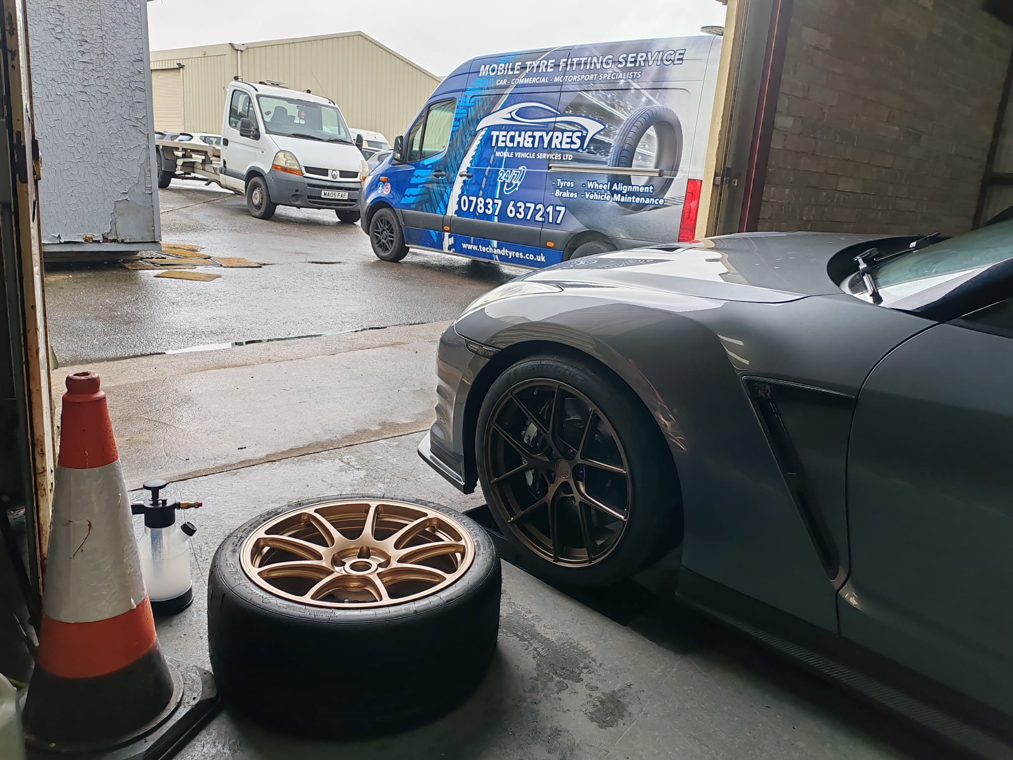 Nissan GT-R motorsport tyre fitting Wiltshire